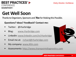 Best practices   is your share point really healthy Slide 70