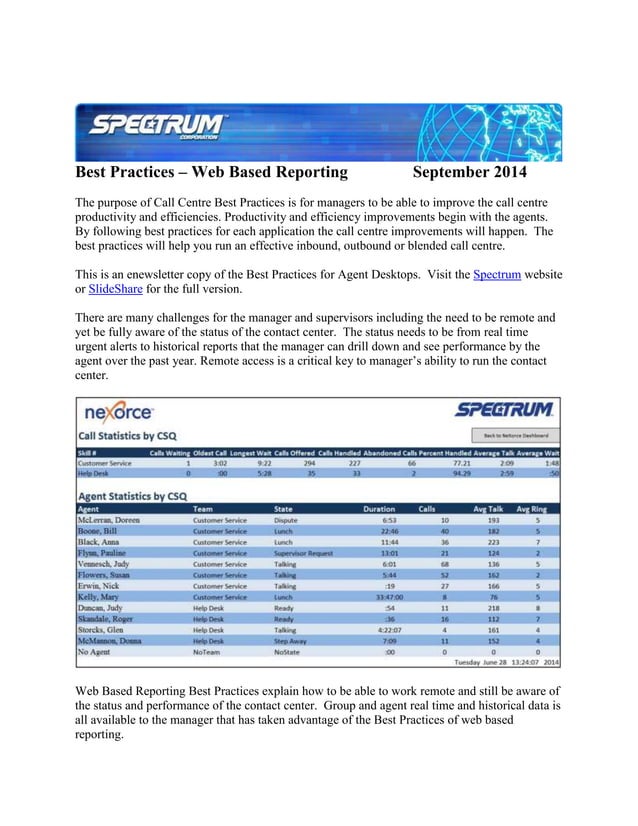 Best practices web based reporting | PDF