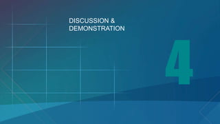 DISCUSSION &
DEMONSTRATION
 