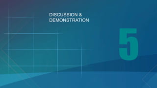 DISCUSSION &
DEMONSTRATION
 