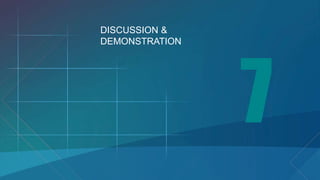 DISCUSSION &
DEMONSTRATION
 