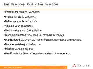 13Best Practices- PerformanceKnow and Use the libraries