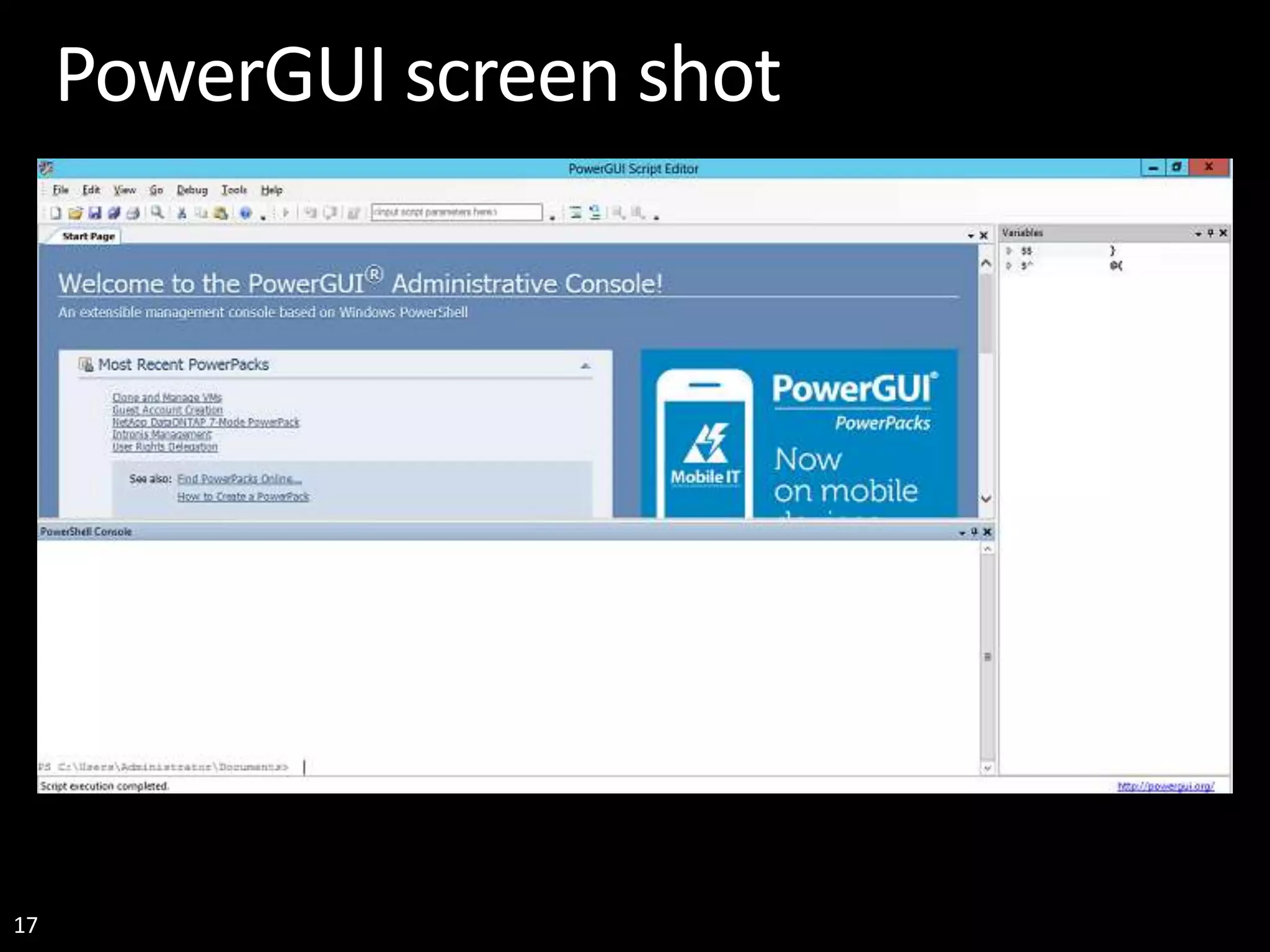 17 PowerGUI screen shot 