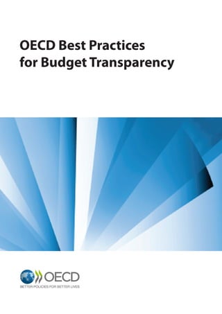 OECD Best Practices
for Budget Transparency
 