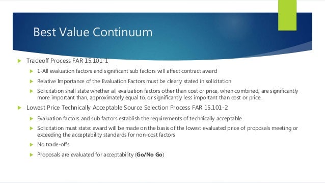 best practices for a far 15 procurement part 1 best value continuum chart