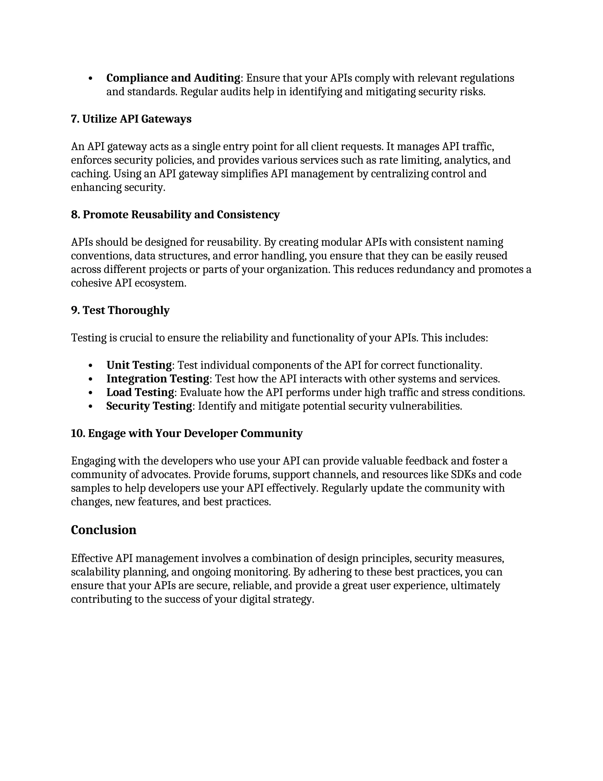 Best Practices For Api Management