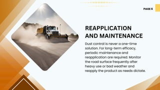Best Practices for Applying Dust Control Products on Gravel Roads | PDF