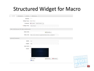 Structured Widget for Macro
 
