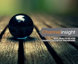 Channelinsight
BEST PRACTICES FOR
CHANNEL INCENTIVE PROGRAMS
 