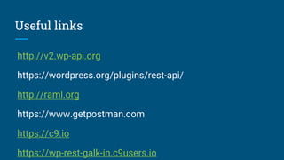 Best Practices for creating WP REST API by Galkin Nikita