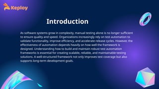 Best Practices for Designing Robust Test Automation Frameworks | PPTX