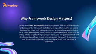 Best Practices for Designing Robust Test Automation Frameworks | PPTX