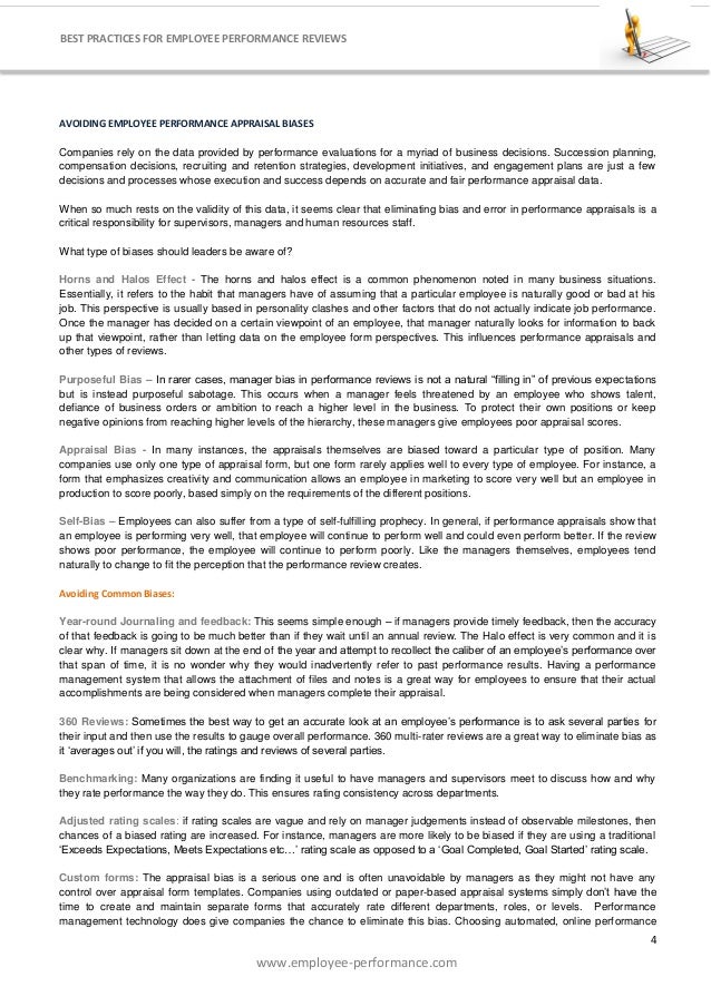 best practices for employee performance reviews how to do an employee review