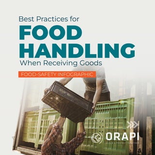 FOOD
HANDLING
Best Practices for
FOOD-SAFETY INFOGRAPHIC
When Receiving Goods
 