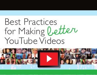 Best Practices
for Making
YouTube Videos
better
 