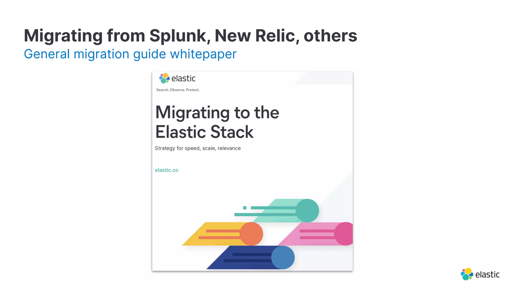 Migrating from Splunk, New Relic, others
General migration guide whitepaper
 