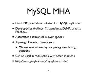 Best practices for MySQL High Availability