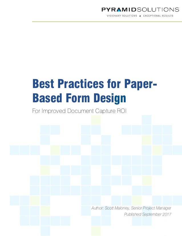 Best Practices for Paper-Based Form Design For Improved Document ...