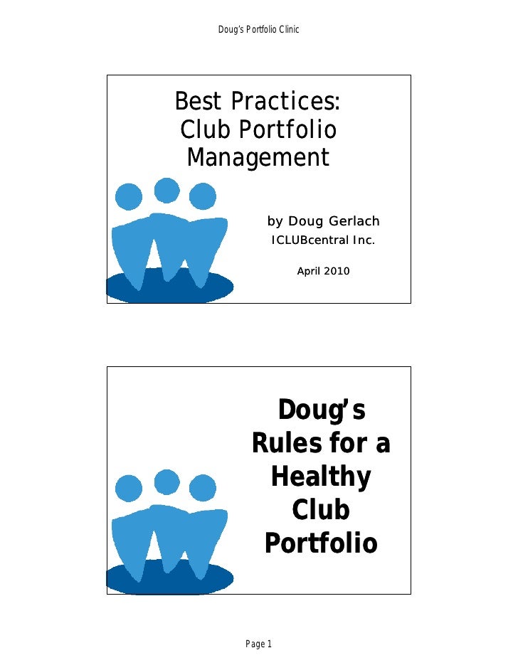 best practices for investment club portfolio management