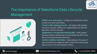 Best Practices For Salesforce Data Lifecycle Management | PPTX