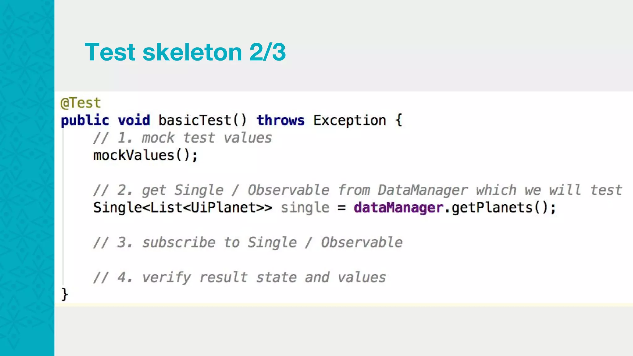 Test skeleton 2/3 