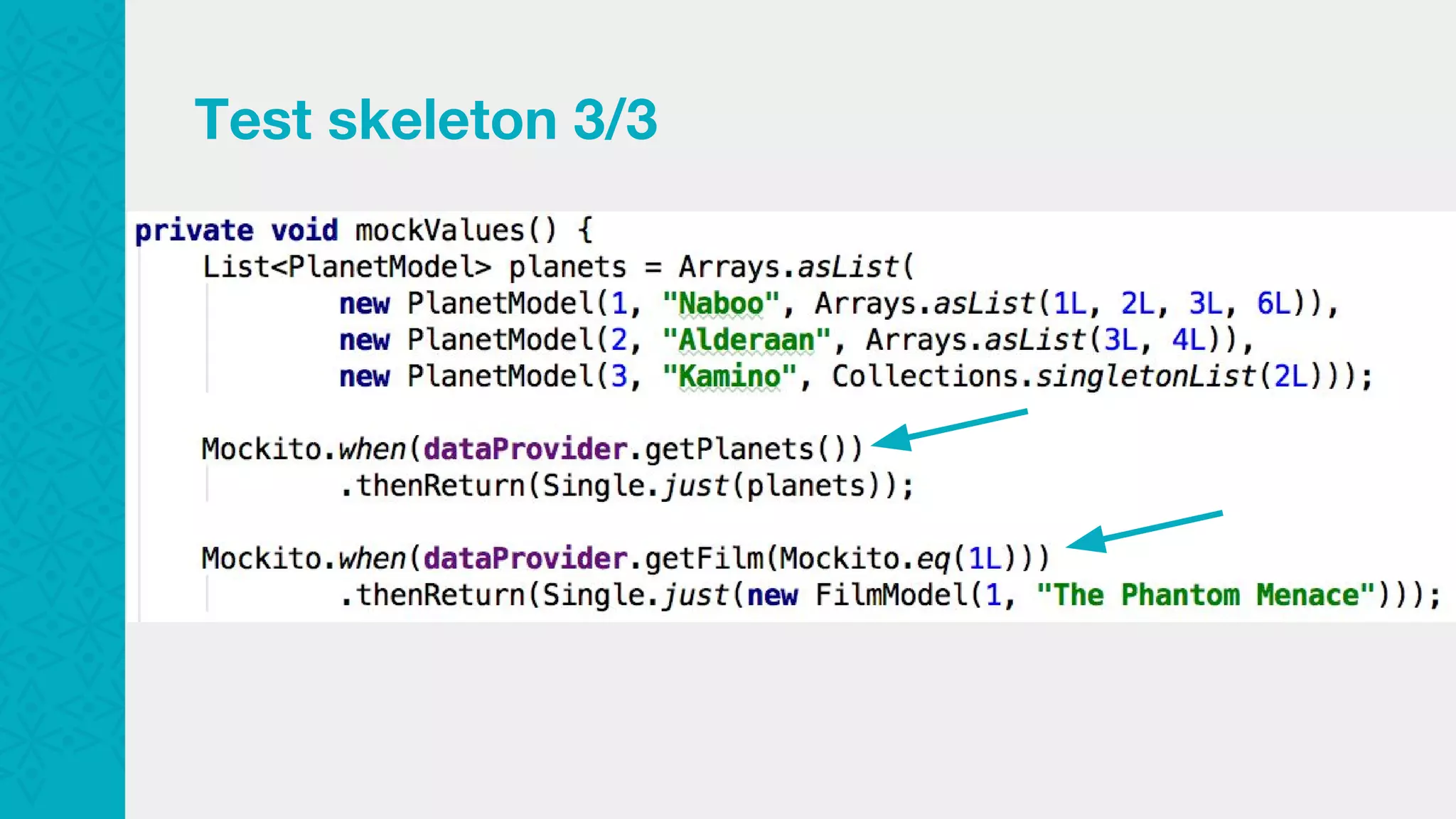 Test skeleton 3/3 