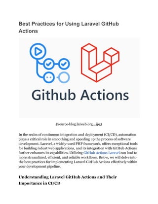 Best Practices for Using Laravel GitHub Actions (1).pdf
