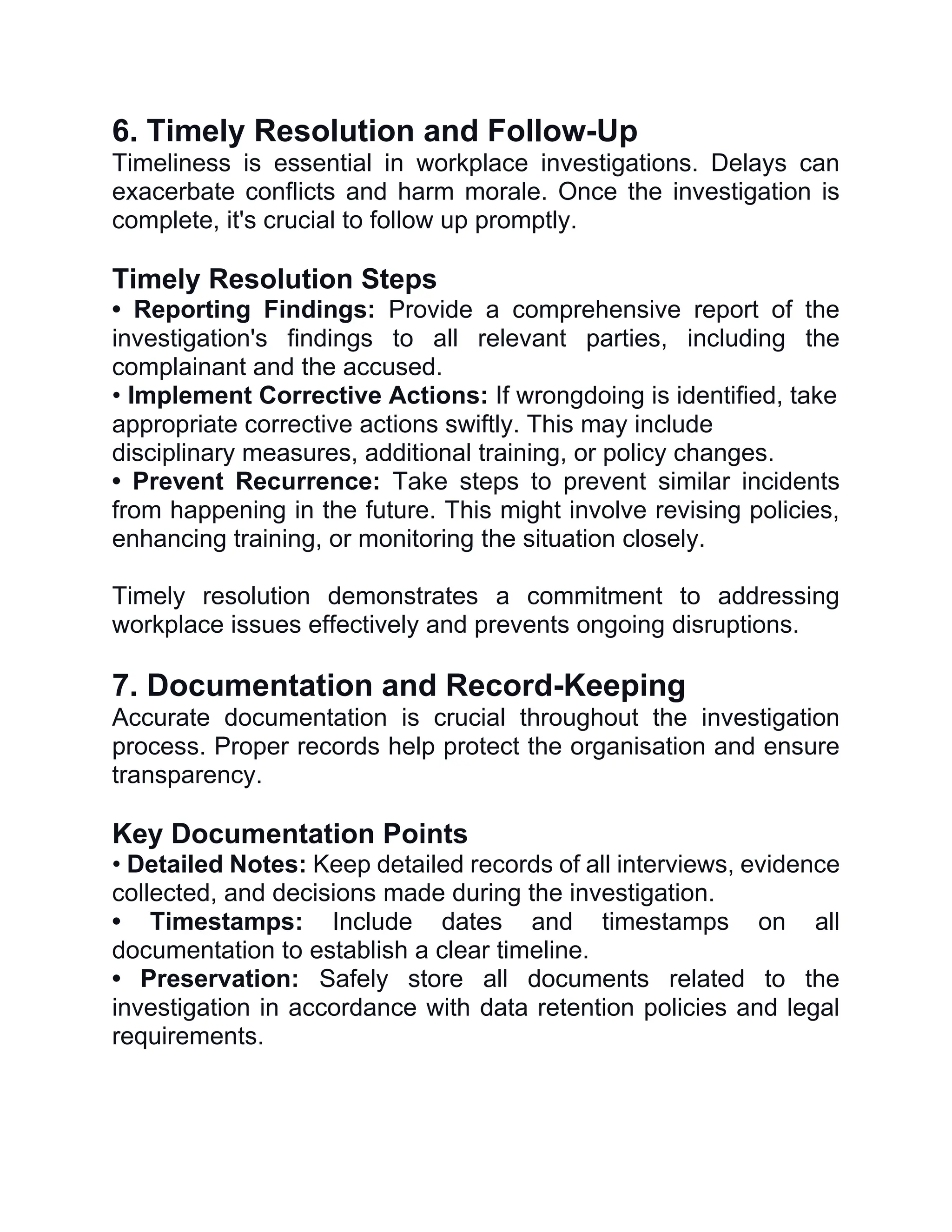Best practices for workplace investigations pdf