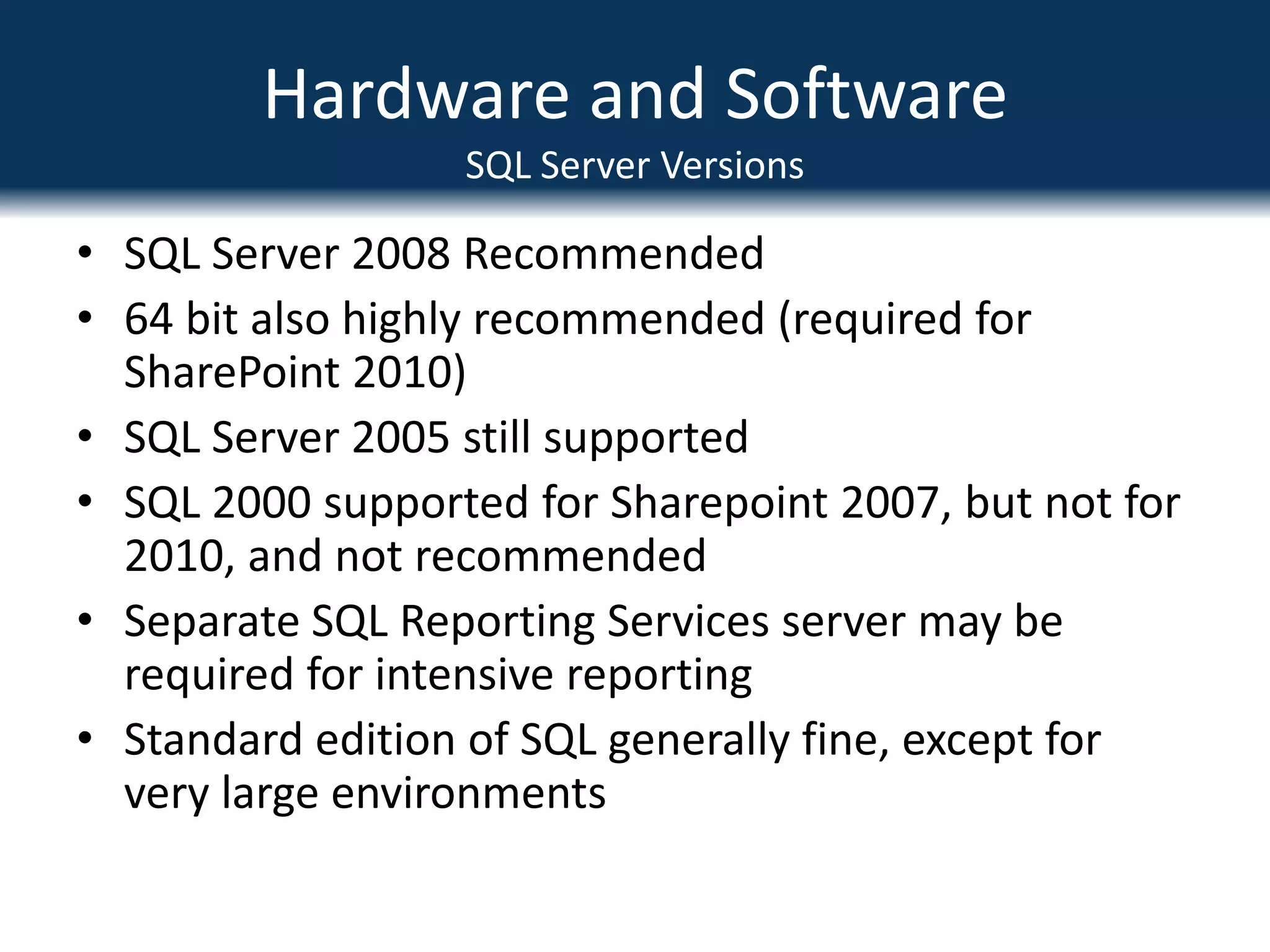 Hardware and SoftwareDetermining the right tools for the job