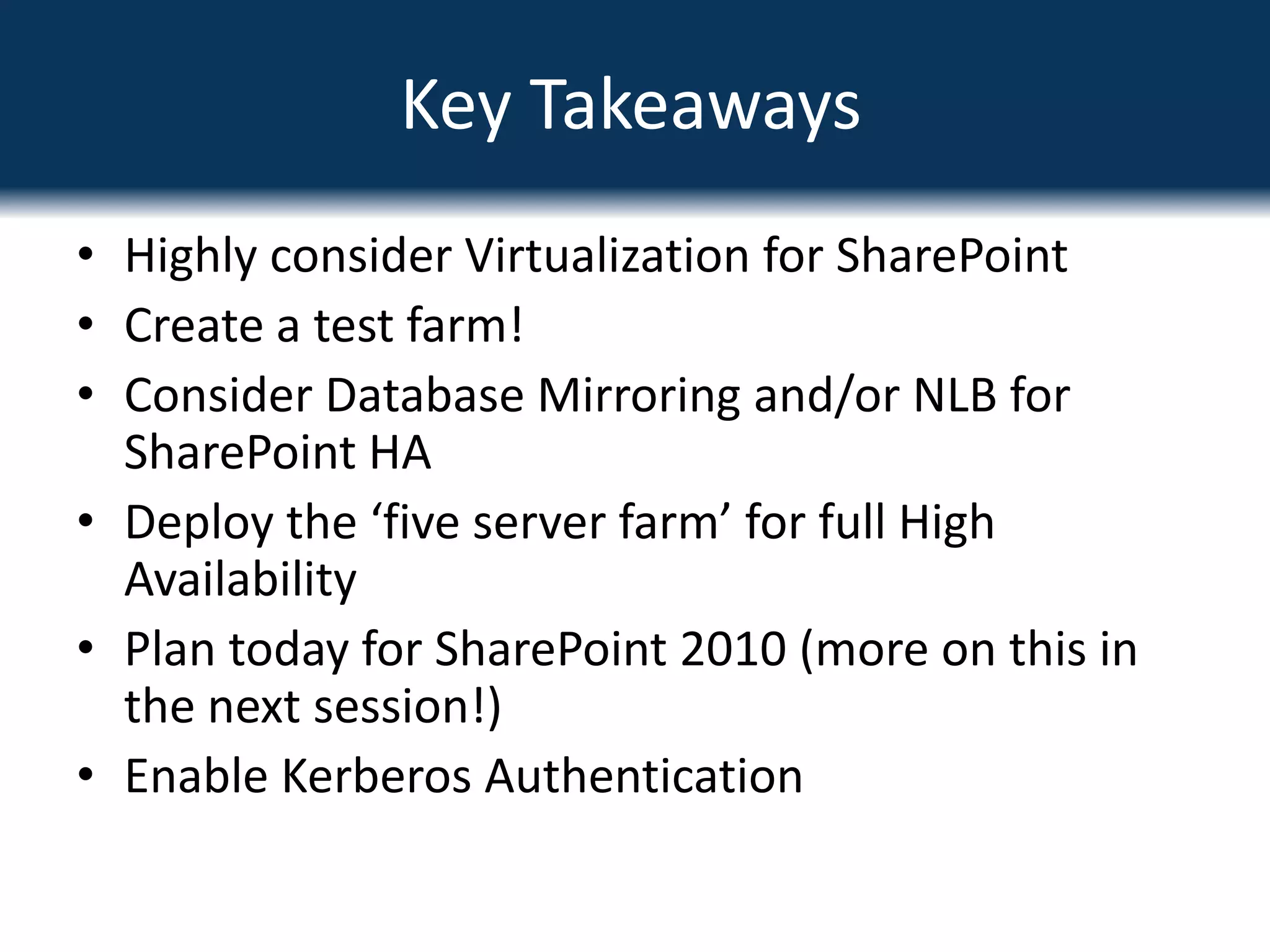Kerberos AuthenticationStep 3: Allow App Pool accounts and SP Computers to DelegateUse ADUCSharePoint Web Server Computer AccountsApp Pool Identity Accounts