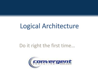 High Availability Architecture Database Mirroring – Single Site OptionSingle SiteSynchronous ReplicationUses a SQL Witness Server to Failover AutomaticallyMirror all SharePoint DBs in the FarmUse a SQL Alias to switch to Mirror Instance