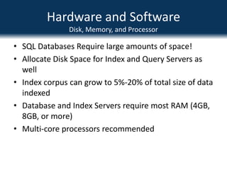 Logical ArchitectureDistribute by DefaultDistribute content across multiple Site CollectionsDistribute Site Collections Across Multiple DBsMultiple databases = more controlled DB growthTry to keep your Content DBs manageable in size (50-100GB)