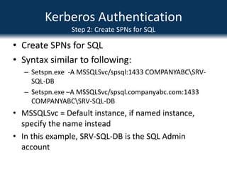 Kerberos AuthenticationSecurity, Security, Security