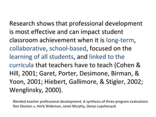 Best practices in blended professional learning | PPT