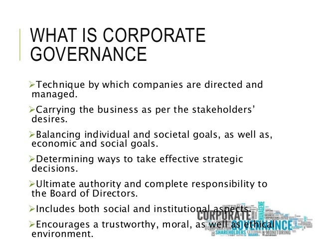 stewardship theory of corporate governance pdf