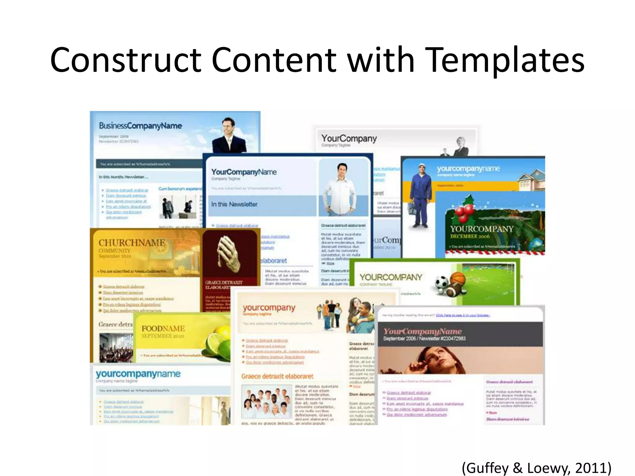 Construct Content with Templates

(Guffey & Loewy, 2011)

 