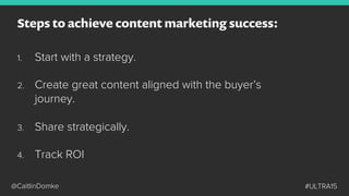 18
Determine and document your
content strategy.
 