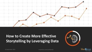 How to Create More Effective
Storytelling by Leveraging Data
29 September 2015 Proprietary and Confidential
 