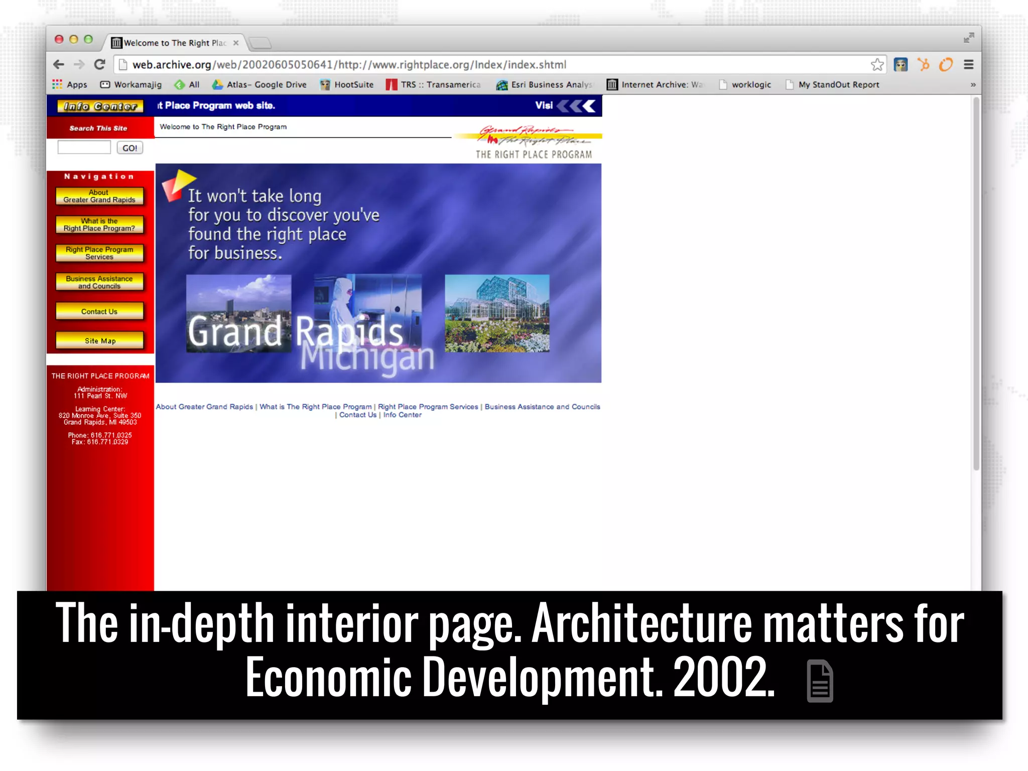 The in-depth interior page. Architecture matters for
Economic Development. 2002.
 