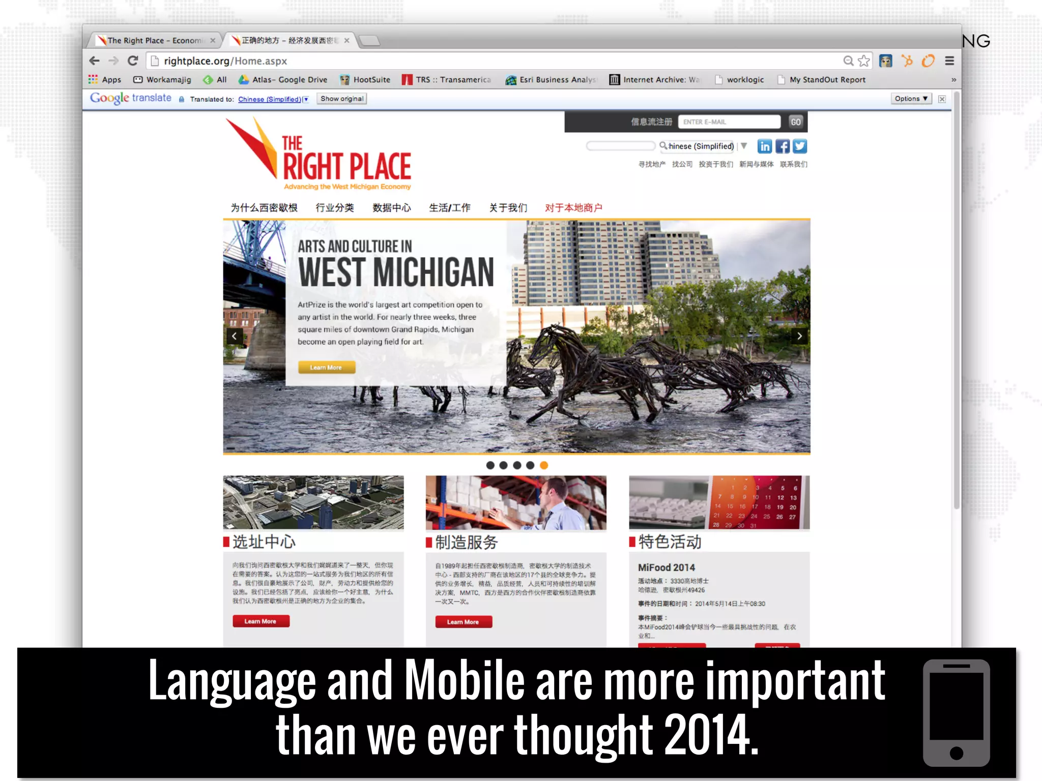 Language and Mobile are more important
than we ever thought 2014.
 
