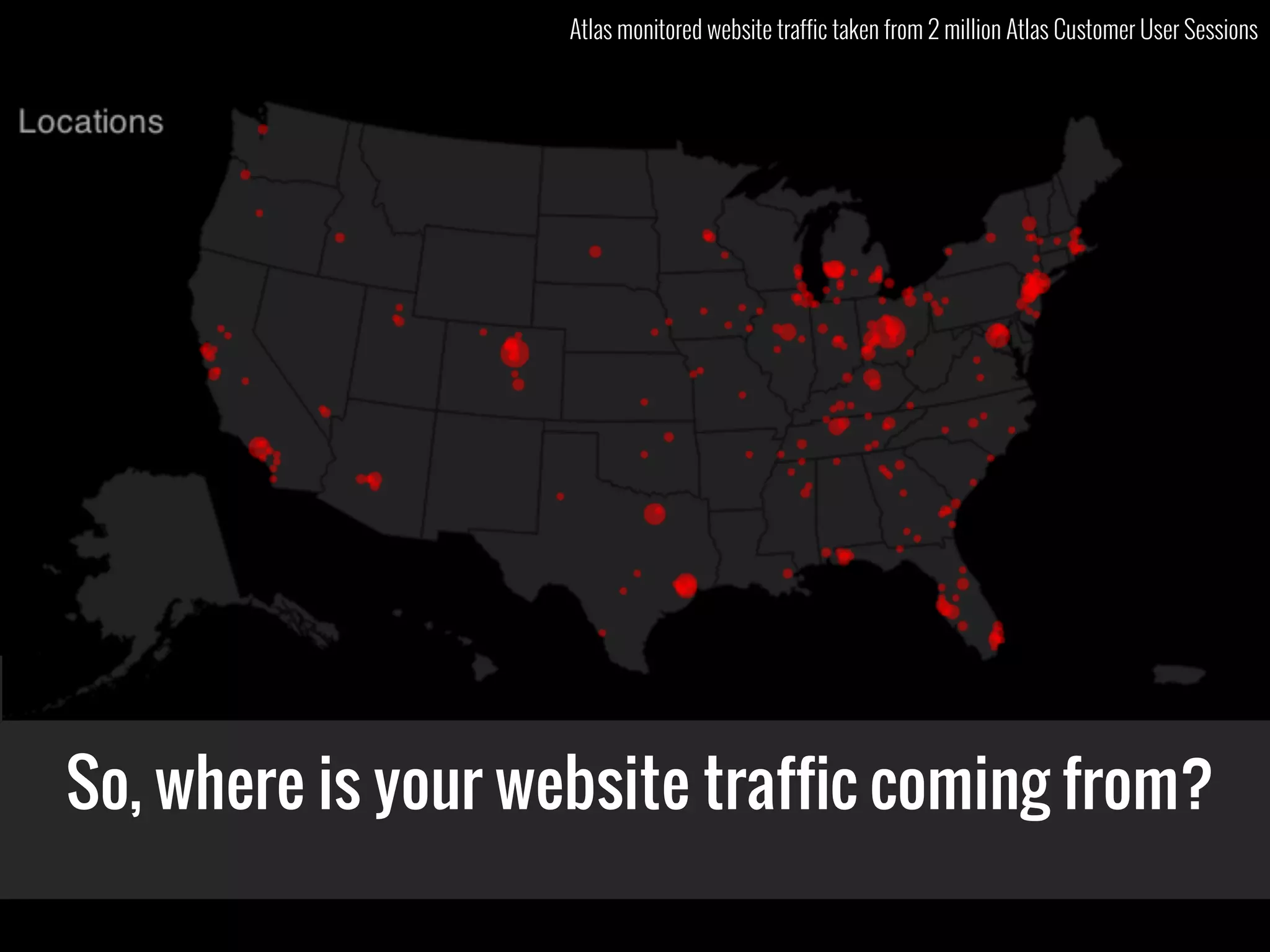 So, where is your website traffic coming from?
Atlas monitored website traffic taken from 2 million Atlas Customer User Sessions
 