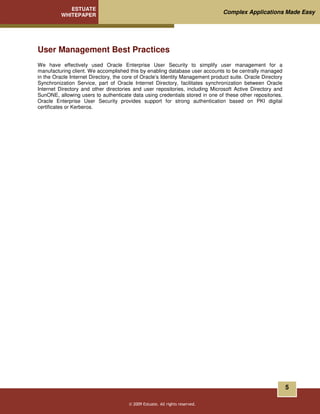 Best Practices in Implementing Oracle Database Security Products | PDF
