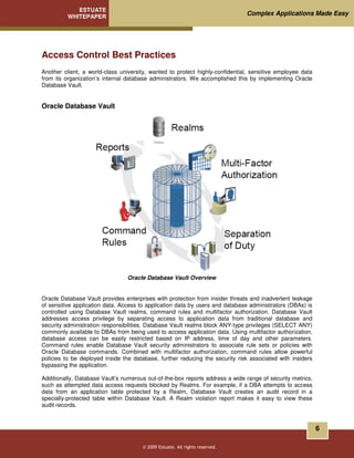 Best Practices in Implementing Oracle Database Security Products | PDF