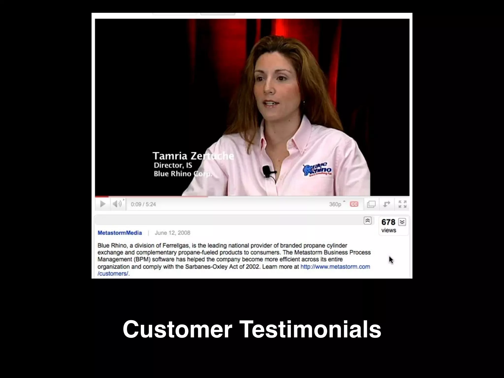 Customer Testimonials
 