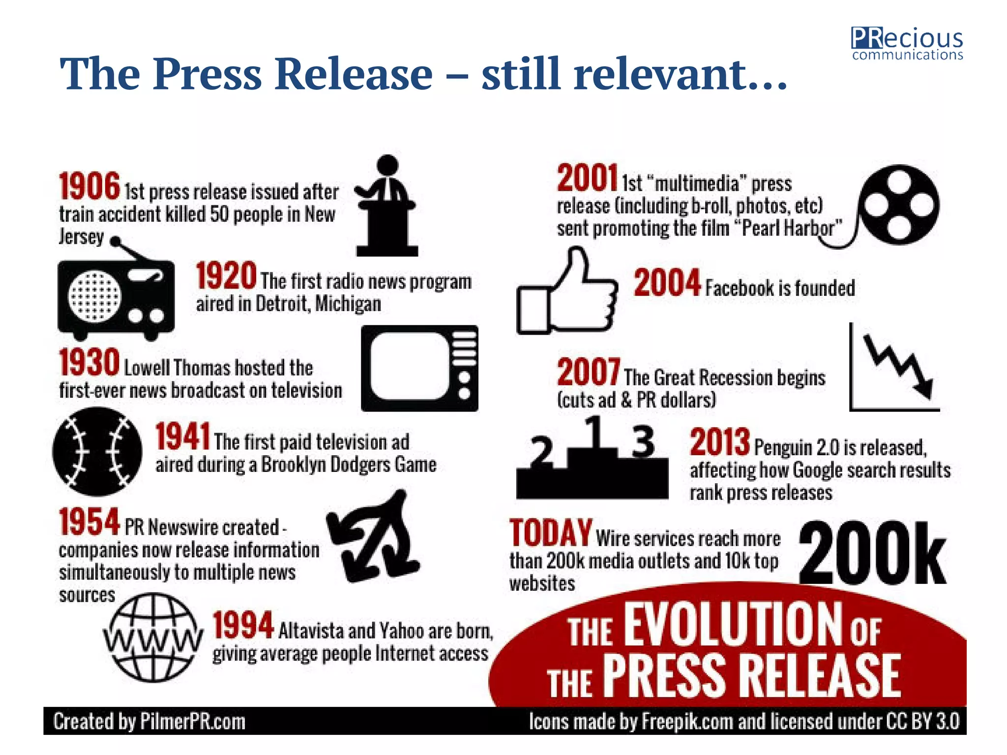 © PRecious Communications 2016 32
The Press Release – still relevant…
 