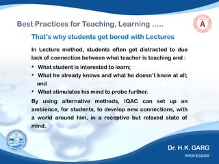 Best Practices in Teaching, Learning & Evaluation - Dr HK Garg | PDF