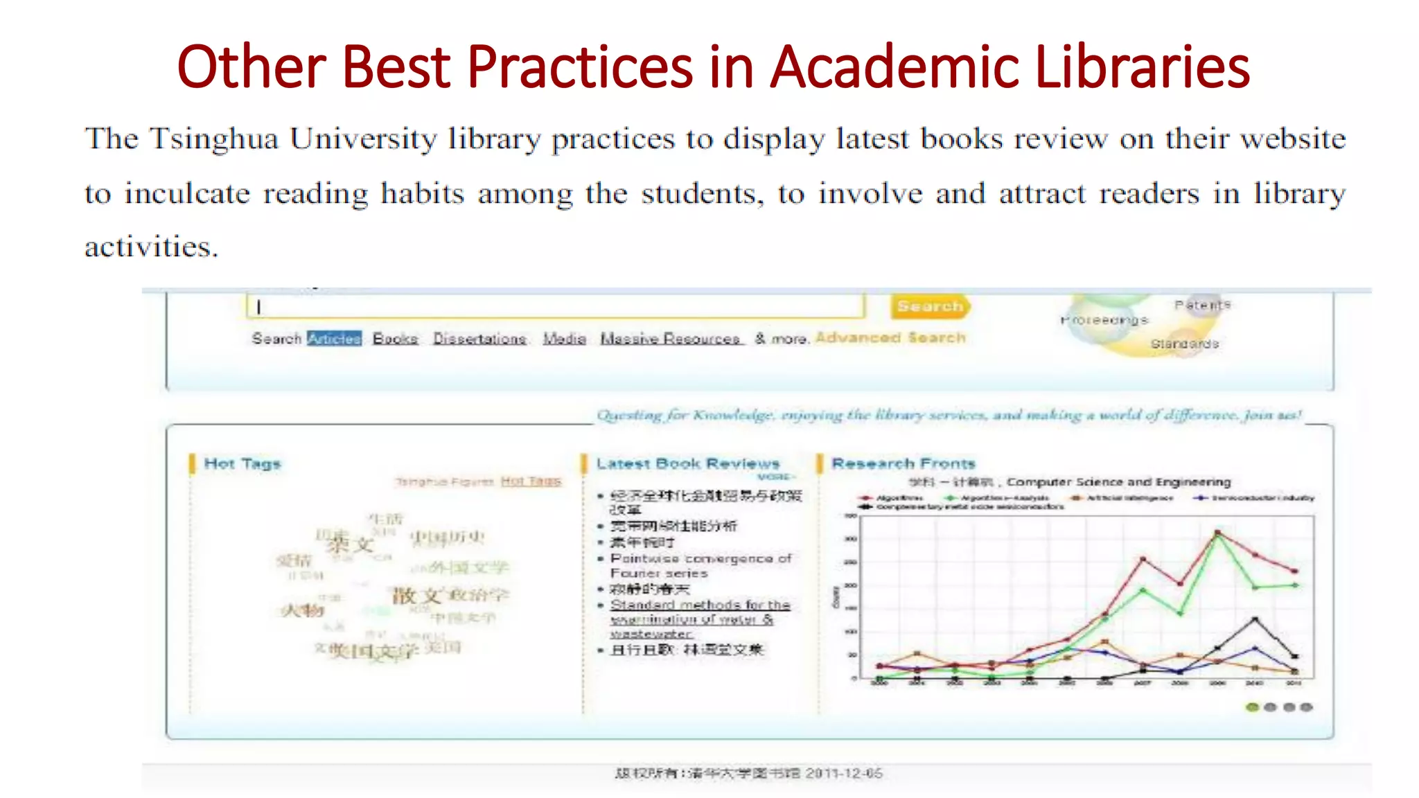 Other Best Practices in Academic Libraries
 