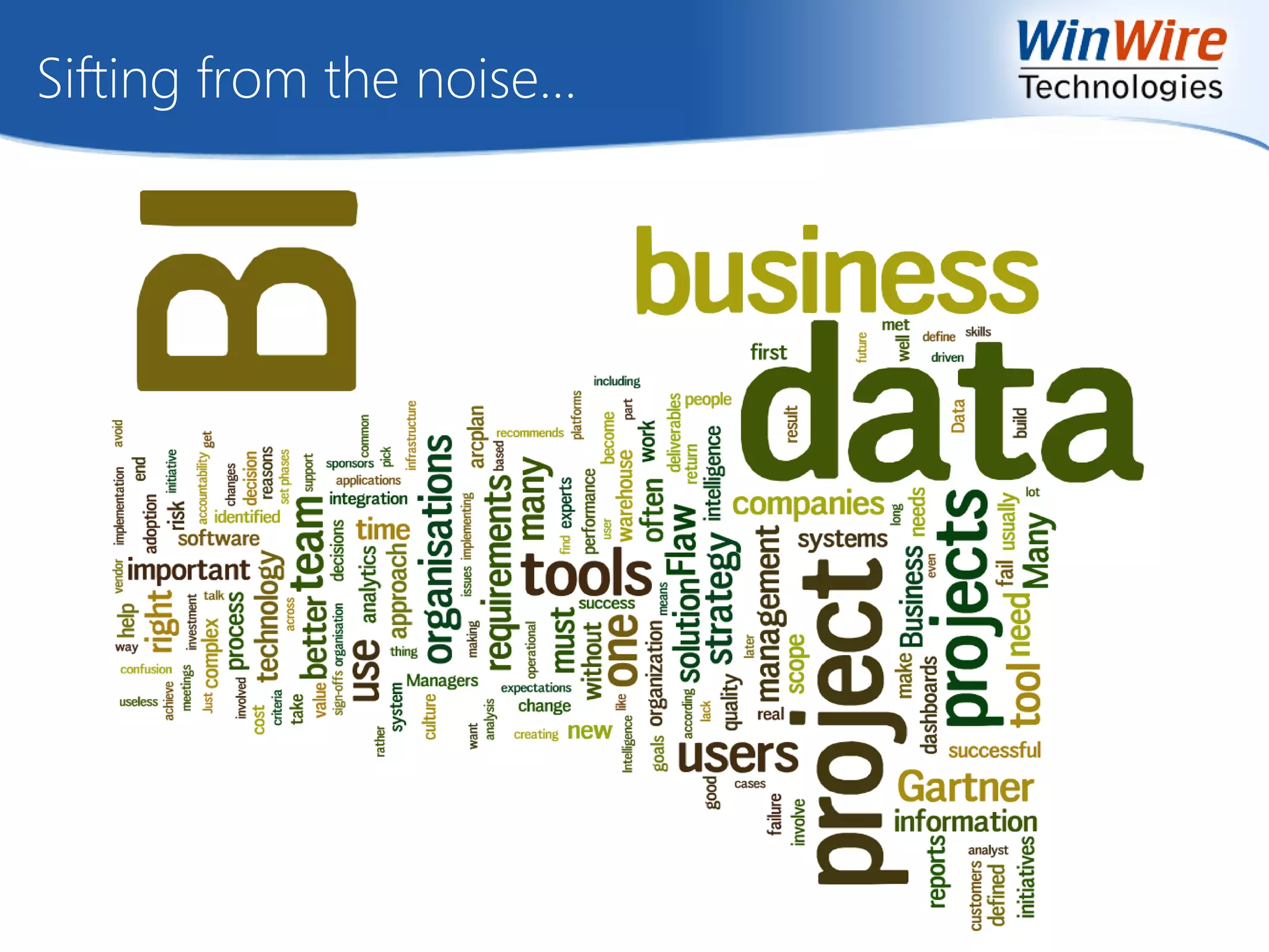 Sifting from the noise…
 