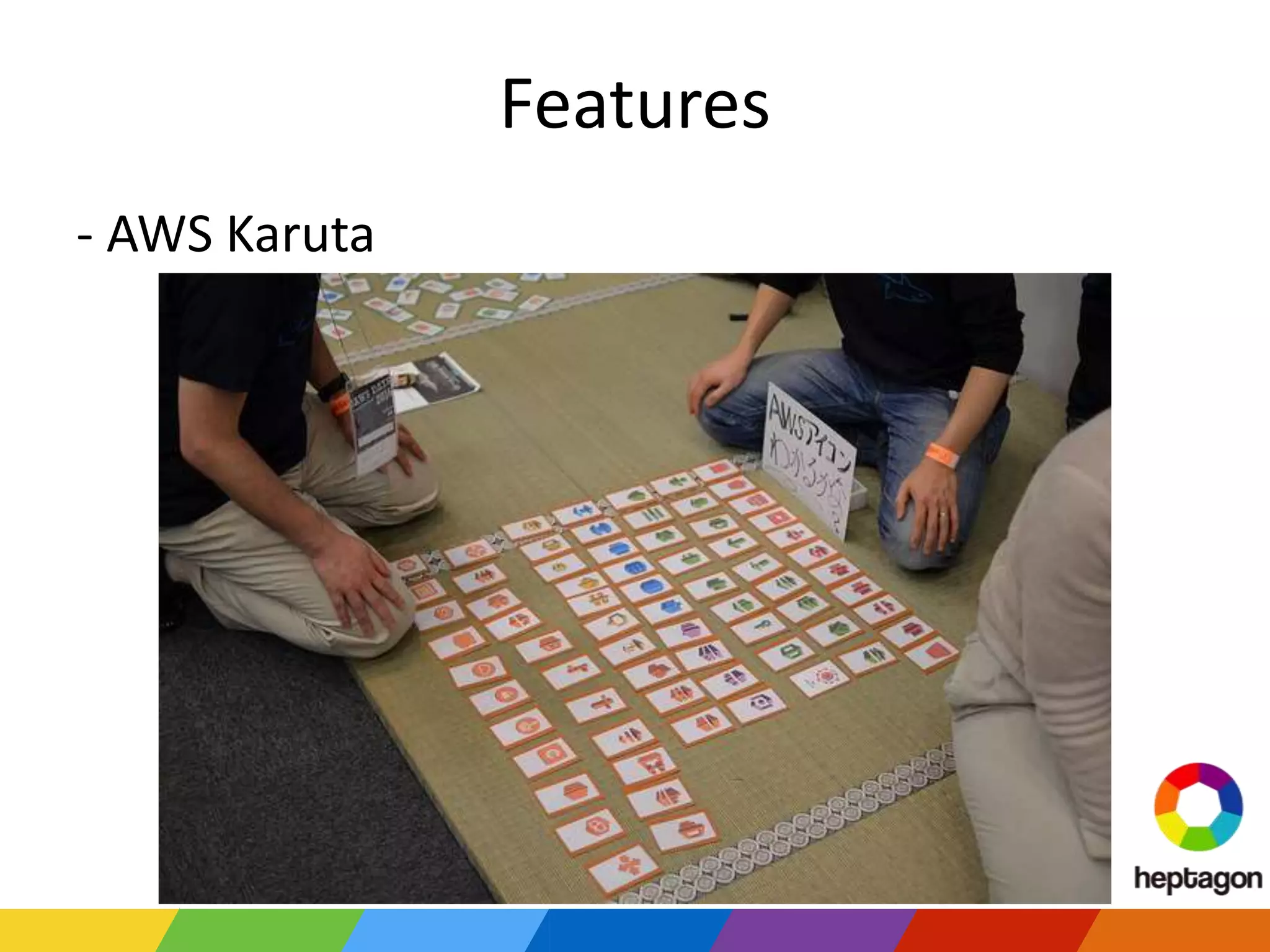 Features
- AWS Karuta
 