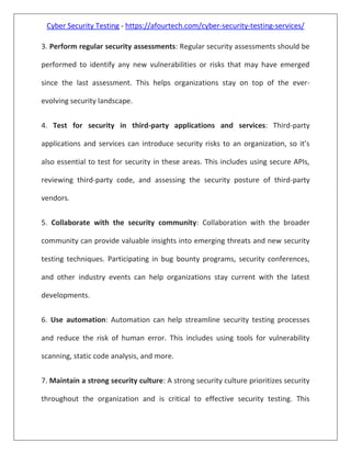 Security Testing Checklist Best Practices, Types, and Tools for Security Testing in 2023.docx